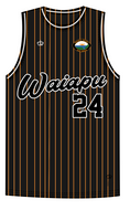 Waiapu Rugby Basketball Pinstripe Unisex Adults Singlets